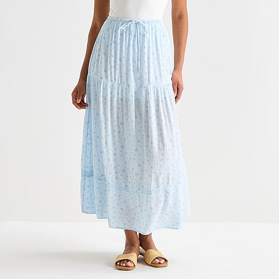 Arizona Womens Juniors Mid Rise Maxi Skirt