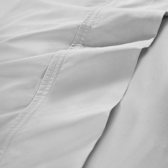 SUPERIOR® Gina Organic Percale Crisp Breathable 300tc Fitted Sheet