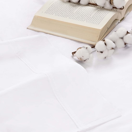 SUPERIOR® Gina Organic Percale Crisp Breathable 300tc Flat Sheet