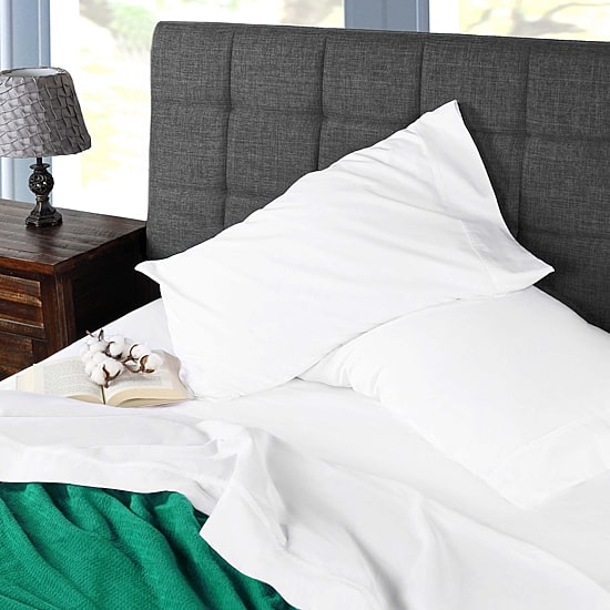 SUPERIOR® Gina Organic Percale Crisp Breathable 300tc Flat Sheet