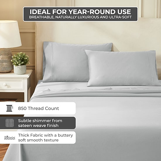 SUPERIOR® Egyptian Cotton Luxury Sateen 850tc Deep Pocket Sheet Set