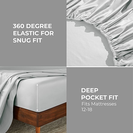 SUPERIOR® Egyptian Cotton Luxury Sateen 850tc Deep Pocket Sheet Set