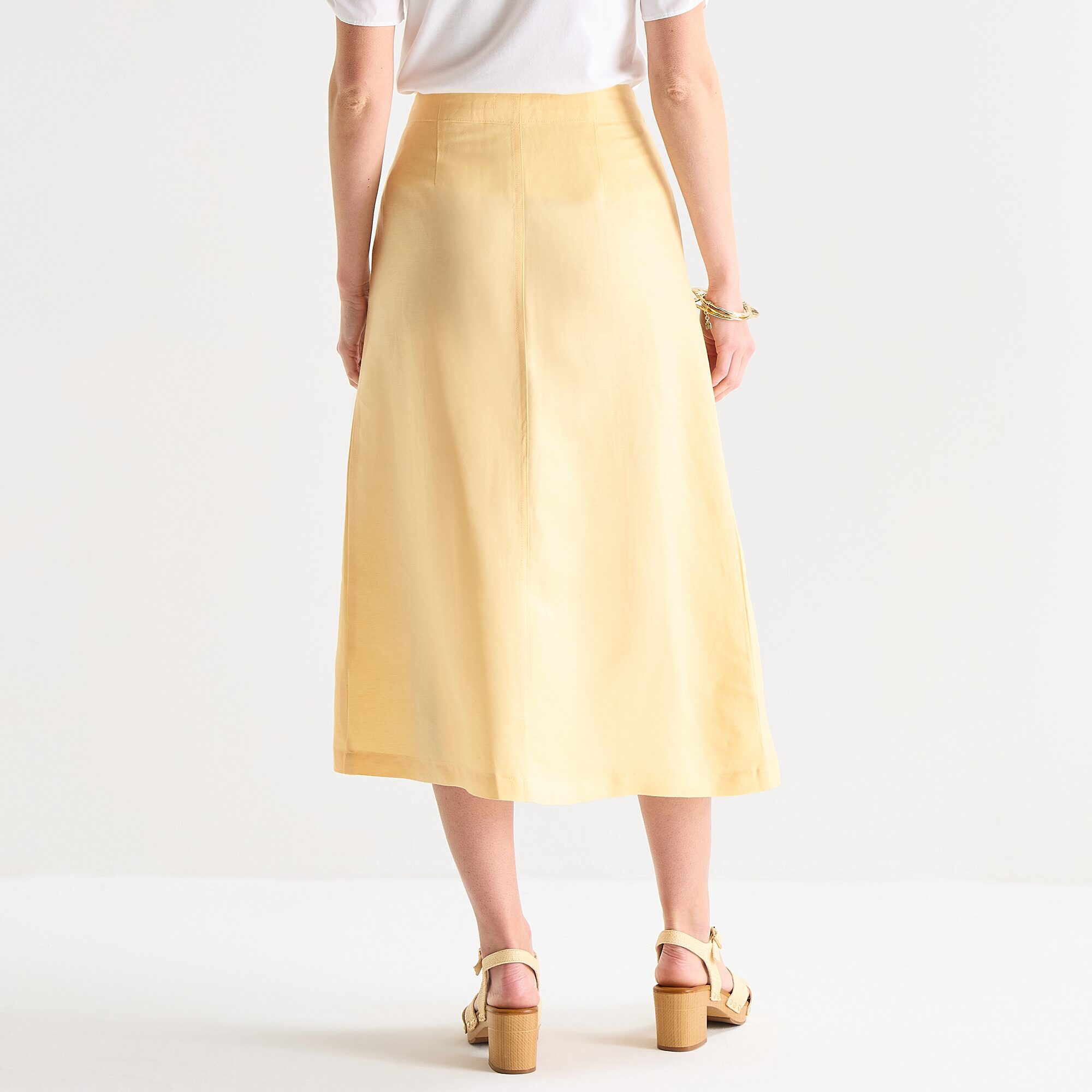 Liz Claiborne Womens High Rise Midi A-Line Skirt