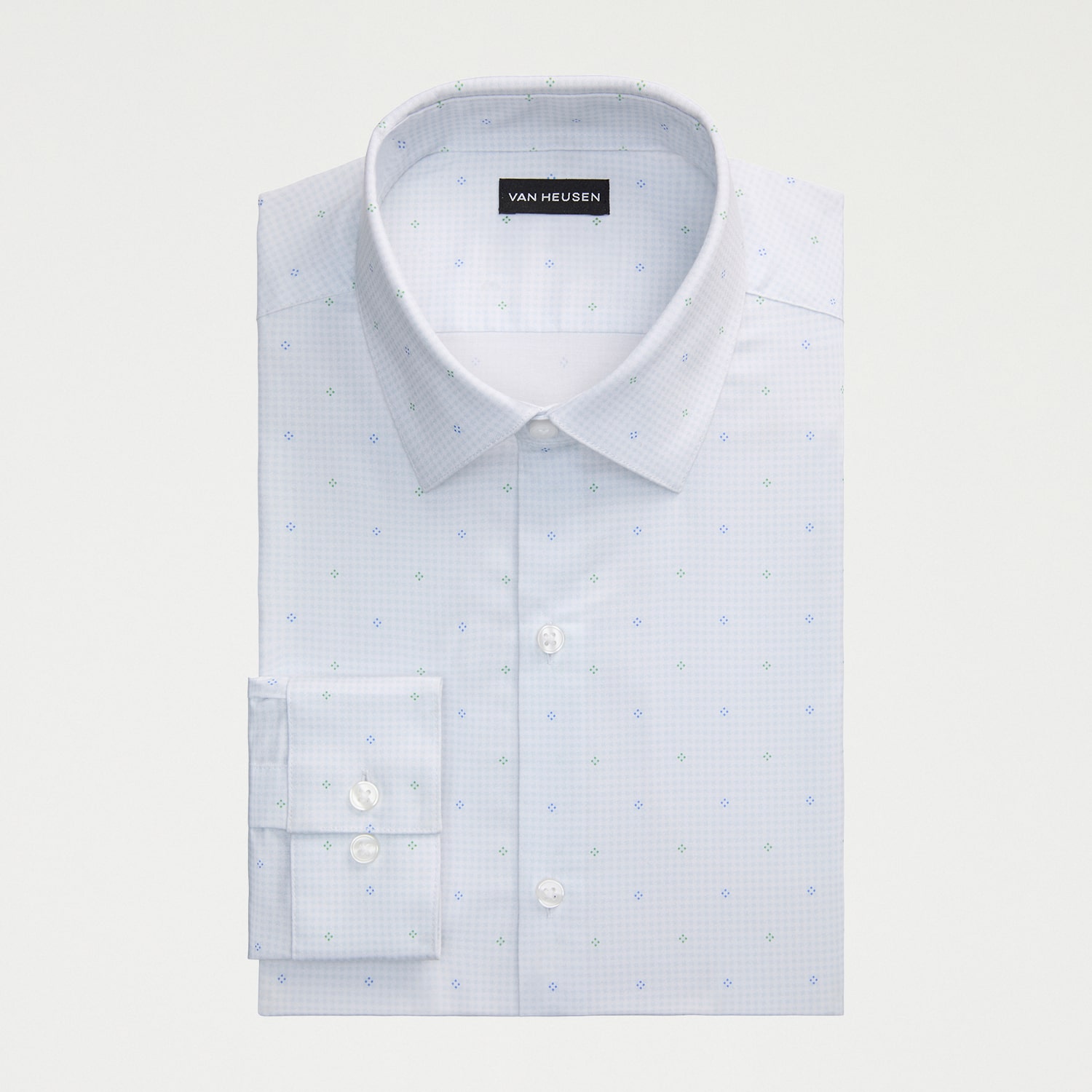 Van Heusen Comfort Performance Mens Slim Fit Stretch Fabric Wrinkle Free Long Sleeve Dress Shirt
