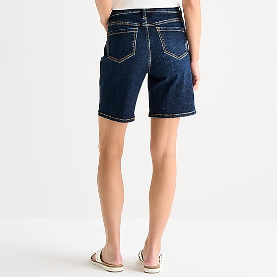 Liz Claiborne Lana Womens 8" Denim Short