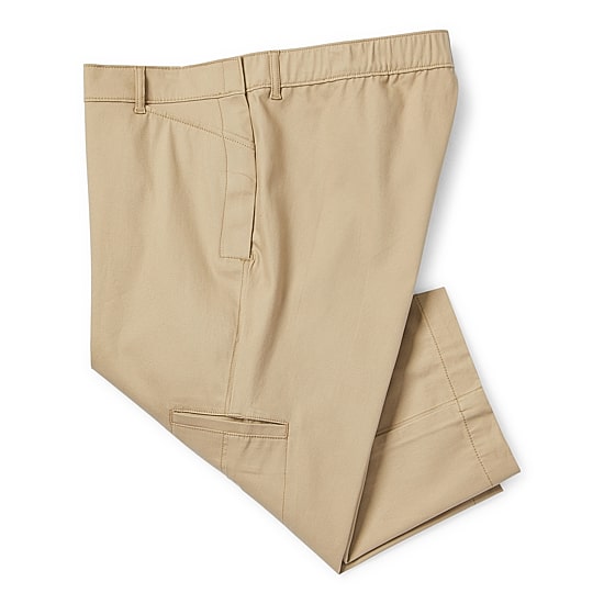 St. John's Bay Womens Plus Adaptive Easy-on + Easy-off Straight Capri Pant