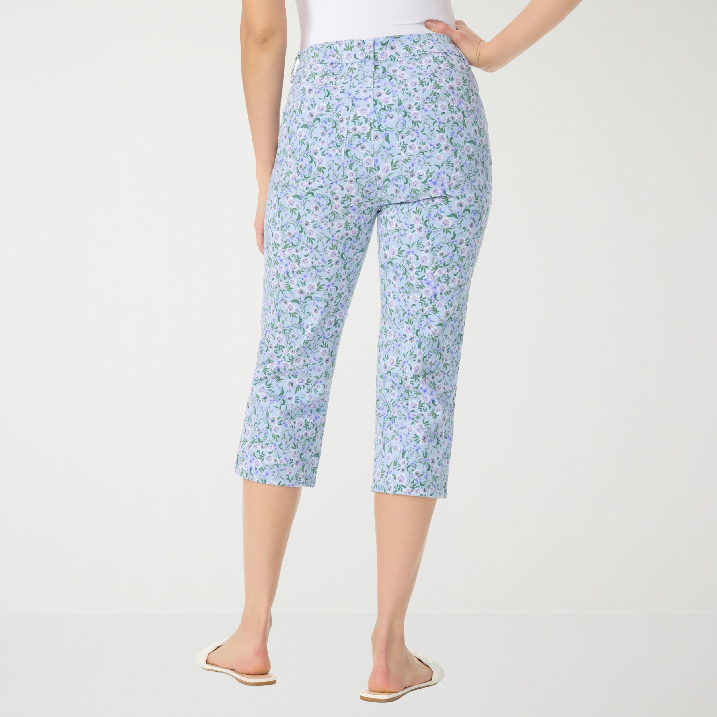 Gloria Vanderbilt Amanda Womens High Rise Stretch Fabric Capri Jean