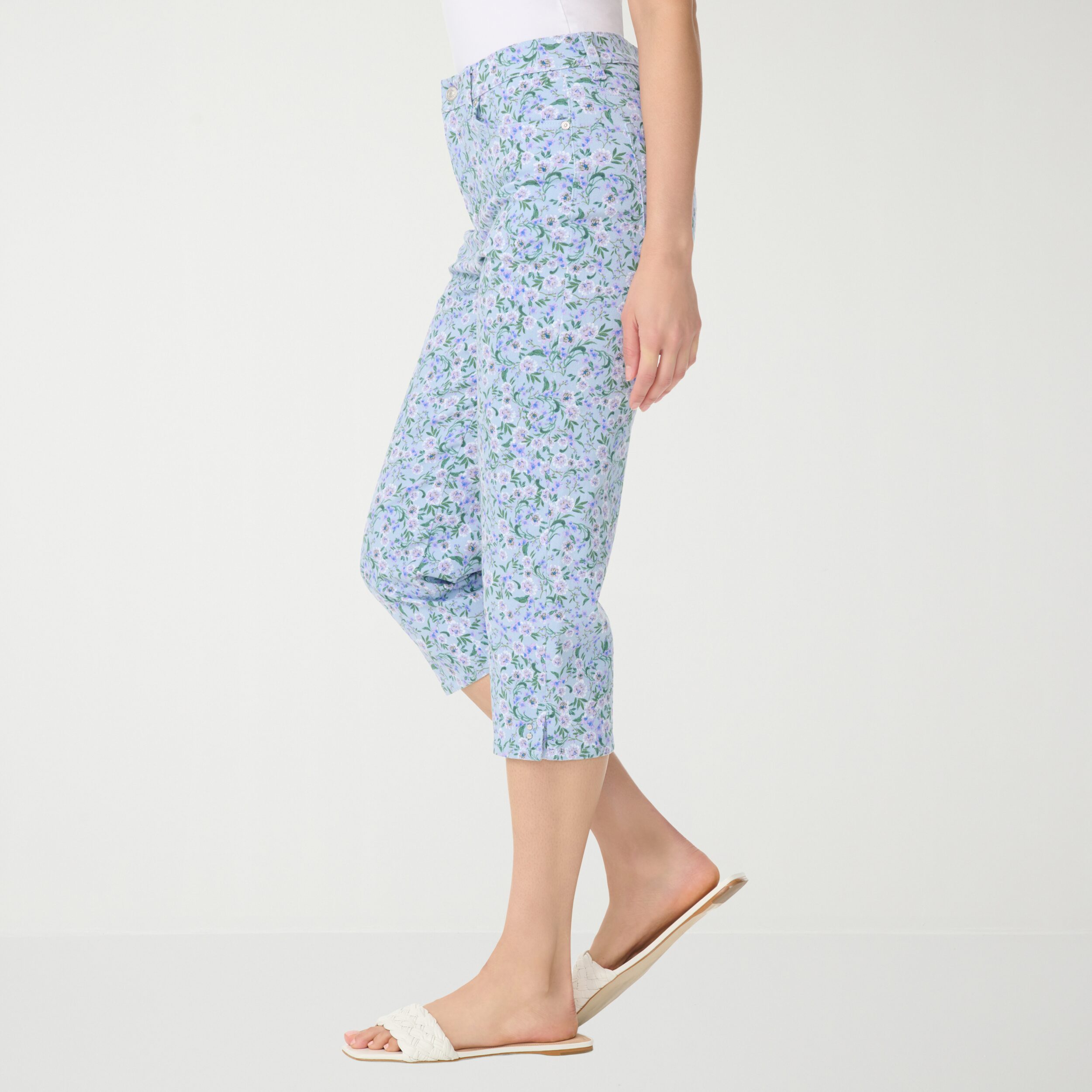 Gloria Vanderbilt Amanda Womens High Rise Stretch Fabric Capri Jean