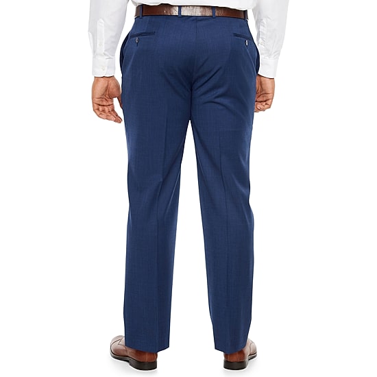 michael strahan modern fit flex dress pants Collection by Michael Strahan Blue Texture Classic Fit Suit Pants - Big and  Tall, Color: Blue