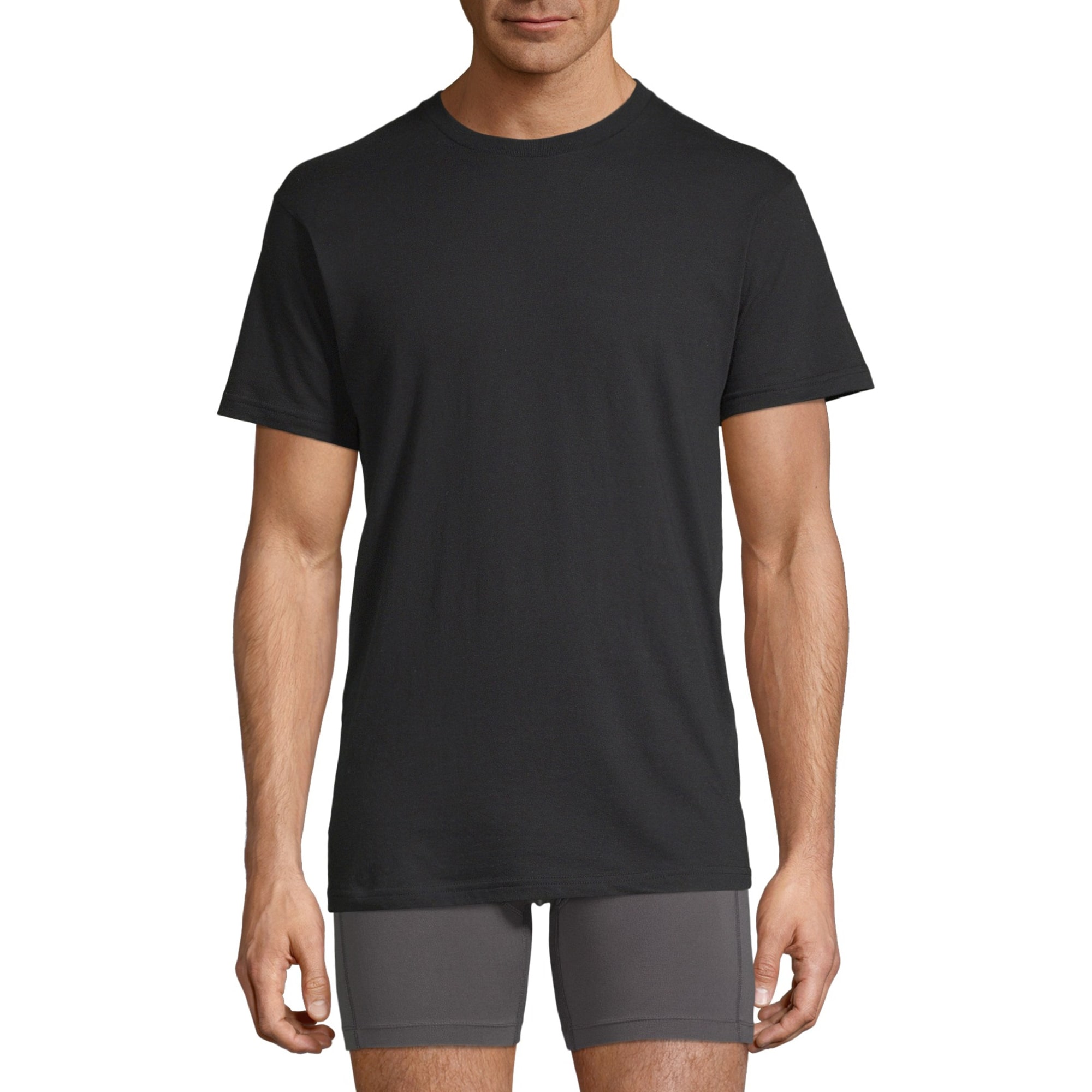 Stafford Dry + Cool Mens 4 Pack Short Sleeve Crew Neck Moisture Wicking T-Shirt