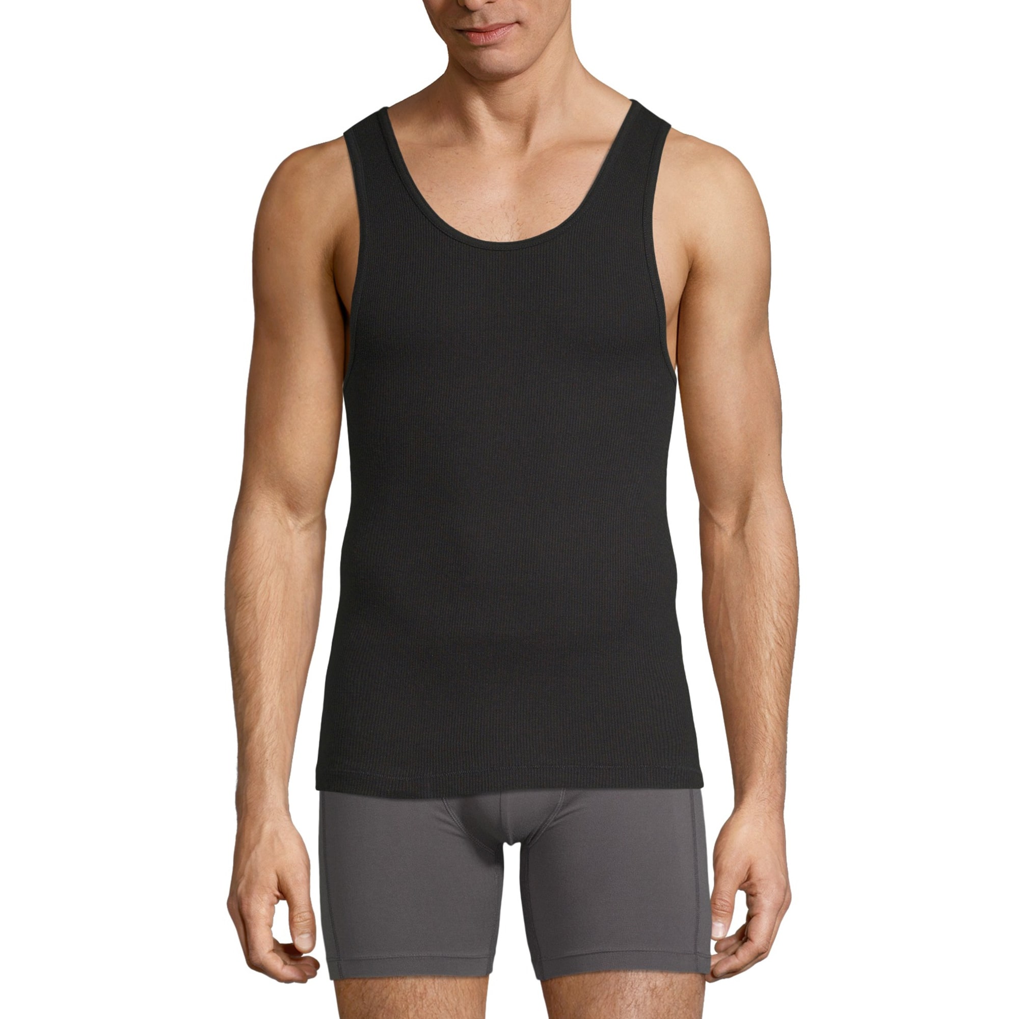 Stafford Dry + Cool Mens Round Neck Sleeveless Quick 4 Pack Tank