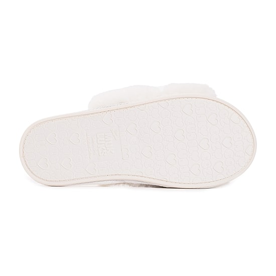 Muk Luks Perley Criss Cross Womens Memory Foam Slip-On Slippers