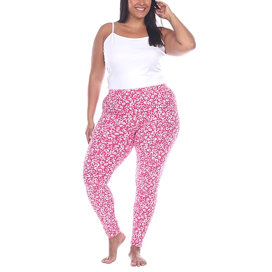 White Mark Womens Mid Rise 28" Plus Full Length Leggings