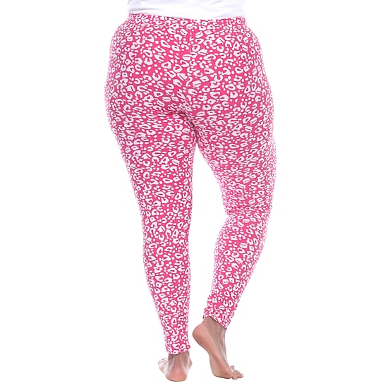 White Mark Womens Mid Rise 28" Plus Full Length Leggings