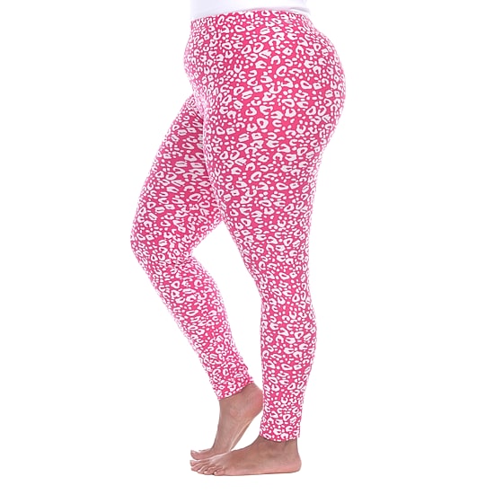 White Mark Womens Mid Rise 28" Plus Full Length Leggings
