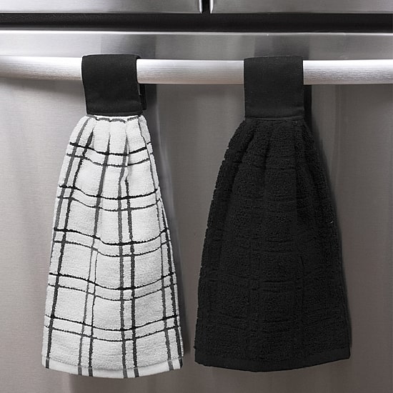 Ritz 2-pc. Solid and Multi Kitchen Tie Towel Set
