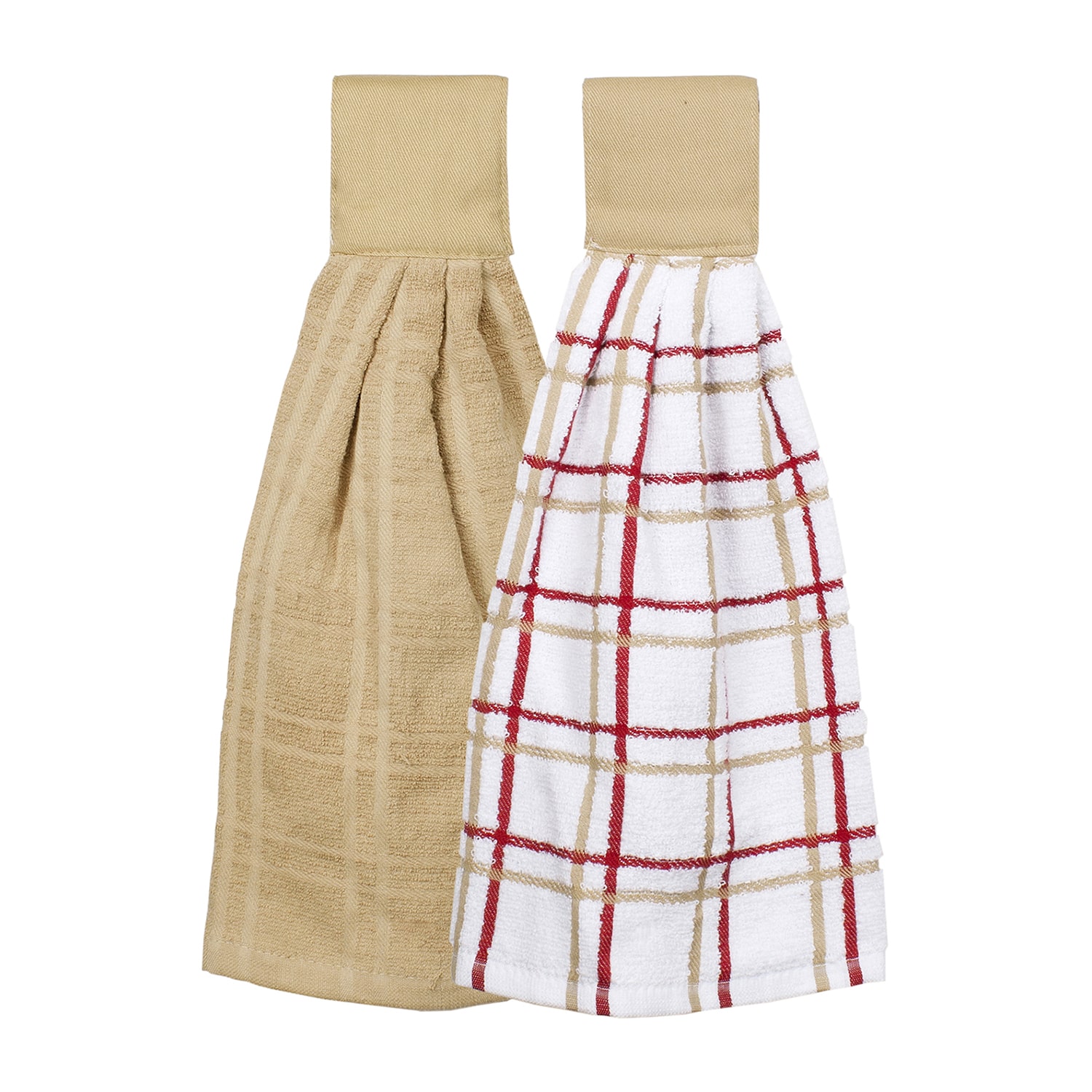 Ritz 2-pc. Solid and Multi Kitchen Tie Towel Set