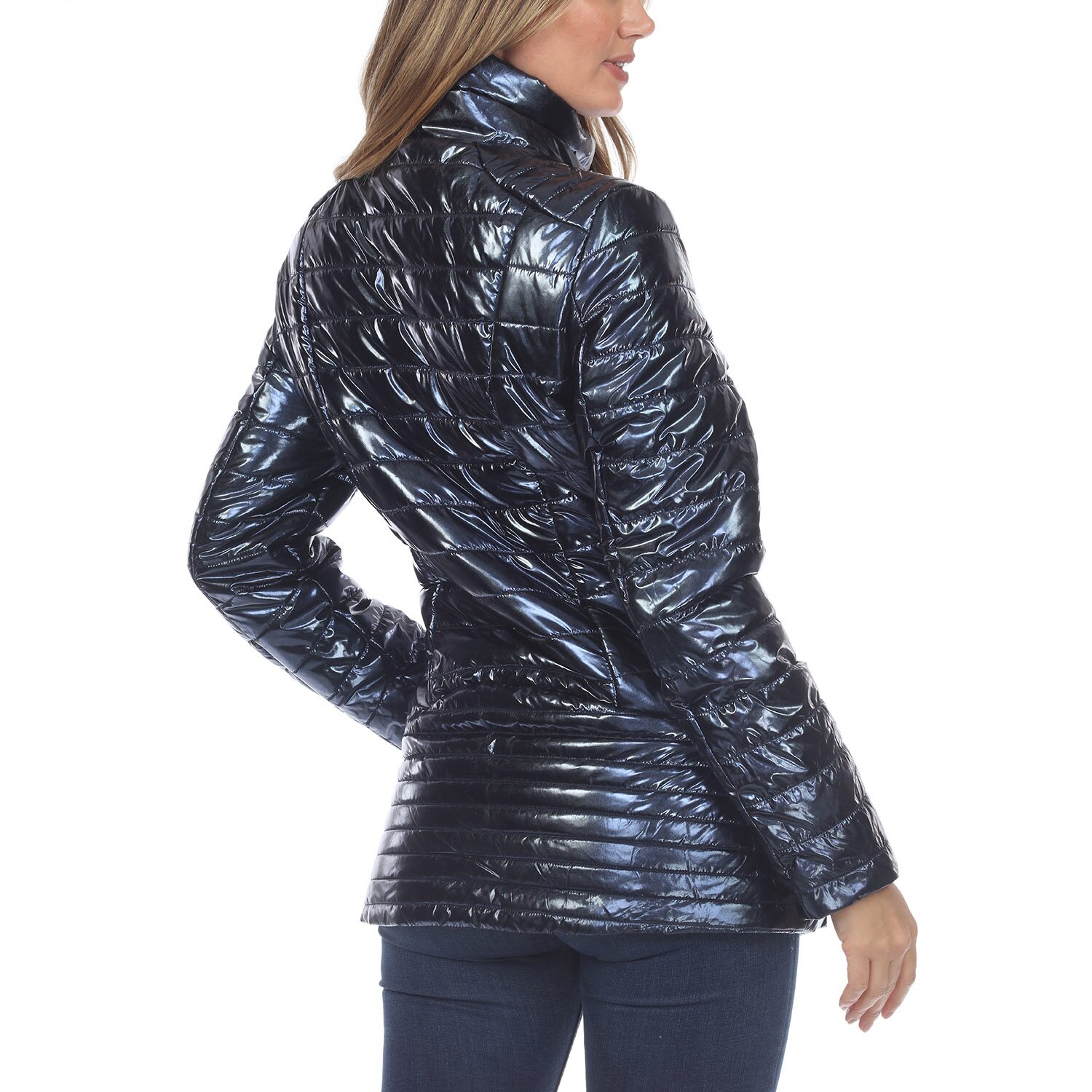 White Mark Womens Water Resistant Puffer Jacket