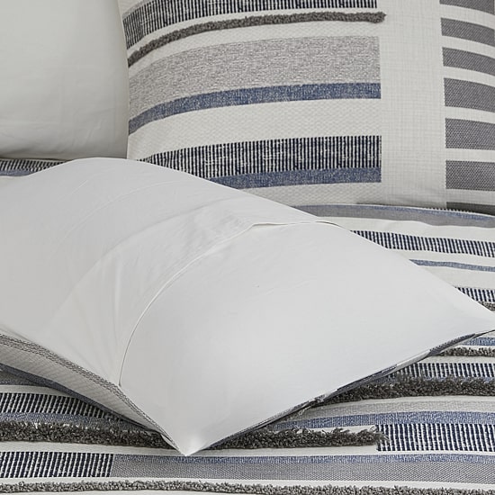 INK+IVY Serena 3 Piece Cotton Printed Duvet Cover Set w/ trims