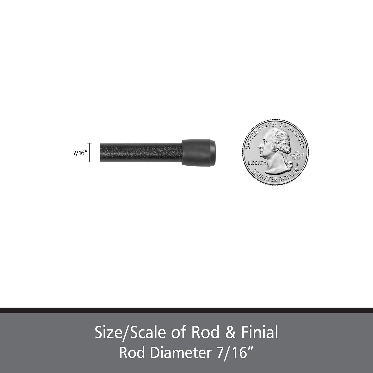 Kenney Fast Fit No Tools Pack 7/16 Tension Curtain Rod