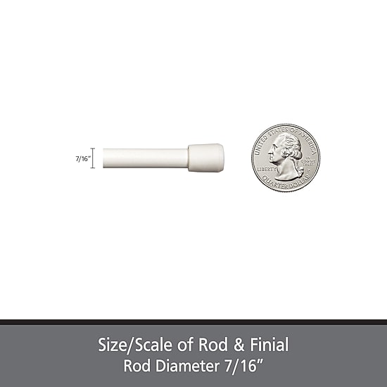 Kenney Fast Fit No Tools 2 Pack 7/16 IN Tension Curtain Rod