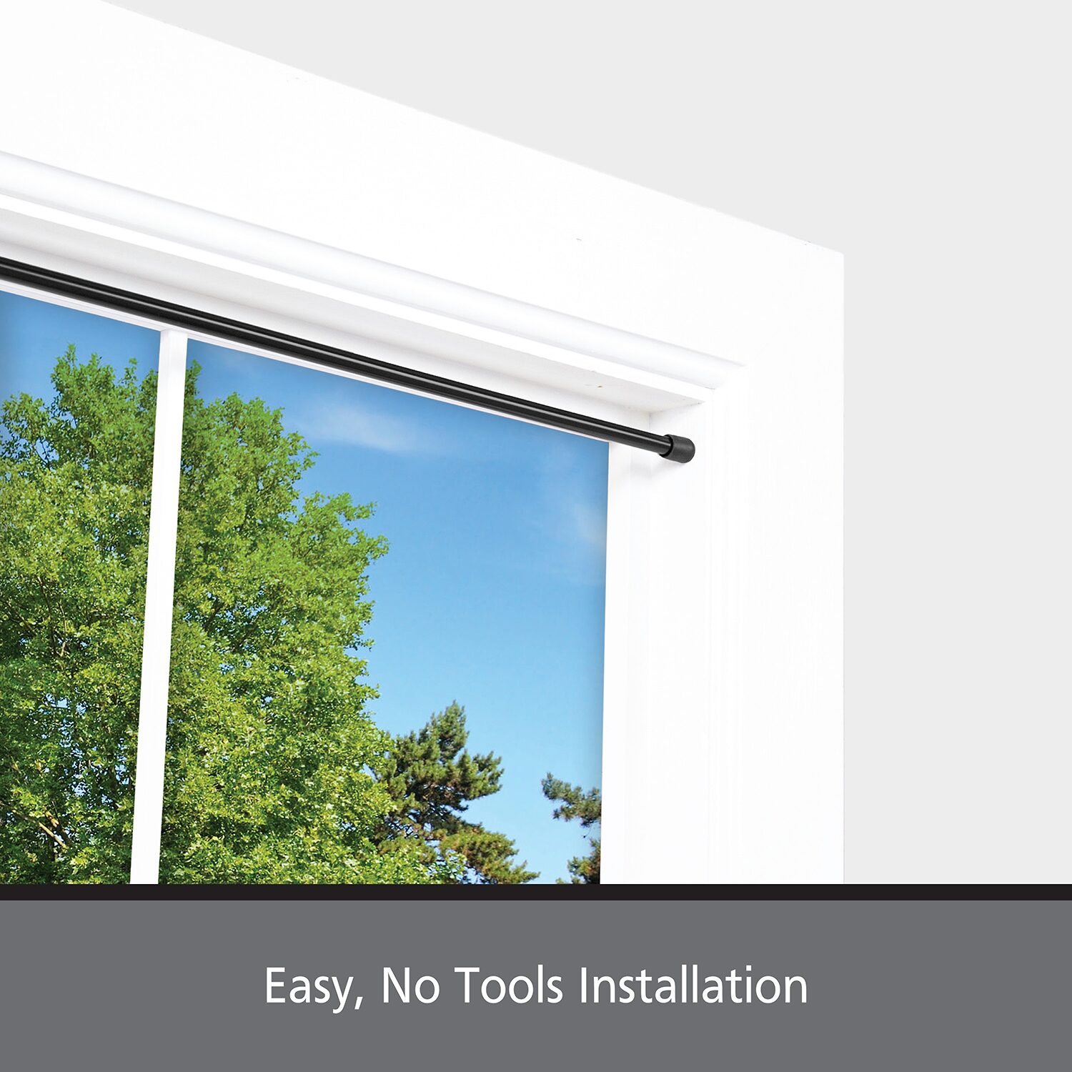 Kenney Fast Fit No Tools Pack 7/16 Tension Curtain Rod