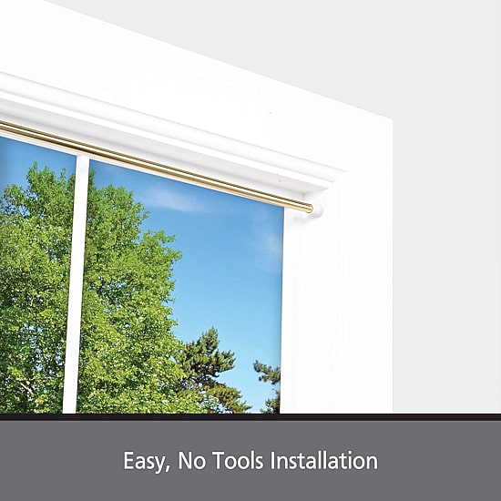 Kenney Fast Fit No Tools 4 Pack 7/16 IN Tension Curtain Rod