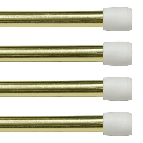 Kenney Fast Fit No Tools 4 Pack 7/16 IN Tension Curtain Rod