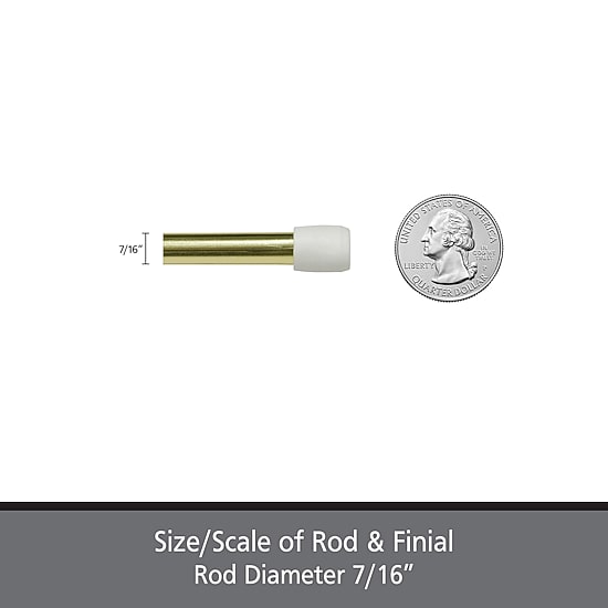 Kenney Fast Fit No Tools 4 Pack 7/16 IN Tension Curtain Rod
