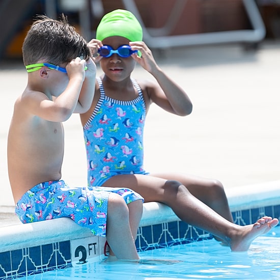 Dolfin Little & Big Kid Girls Easy-on + Easy-off Animal Sleeveless One Piece Swimsuit