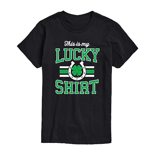 Mens Short Sleeve St. Patrick's Day T-Shirt, Medium, Black