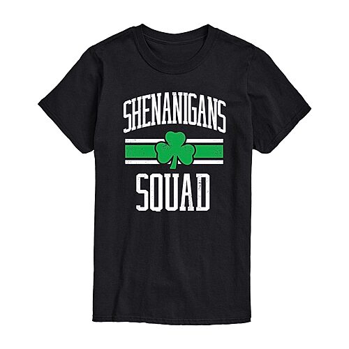Mens Short Sleeve St. Patrick's Day T-Shirt, Large, Black