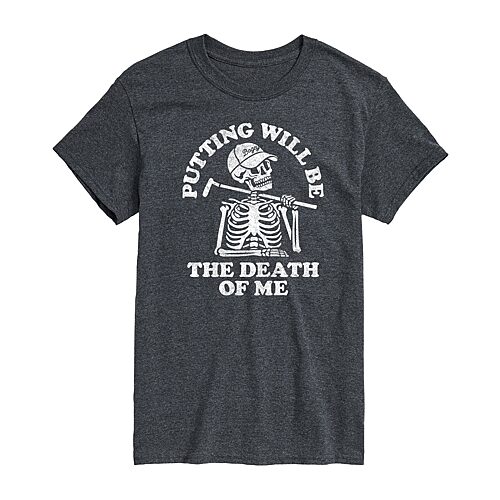 Mens Short Sleeve Golf Graphic T-Shirt, Xx-large, Gray