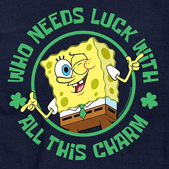Mens Short Sleeve Spongebob St. Patrick's Day T-Shirt