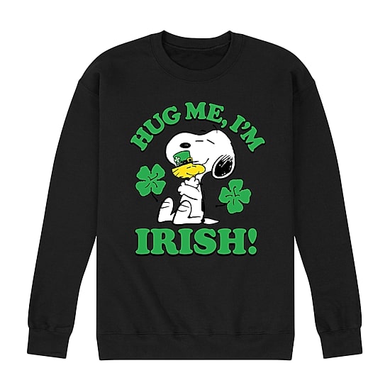 Mens  Long Sleeve Peanuts St. Patrick's Day Sweatshirt
