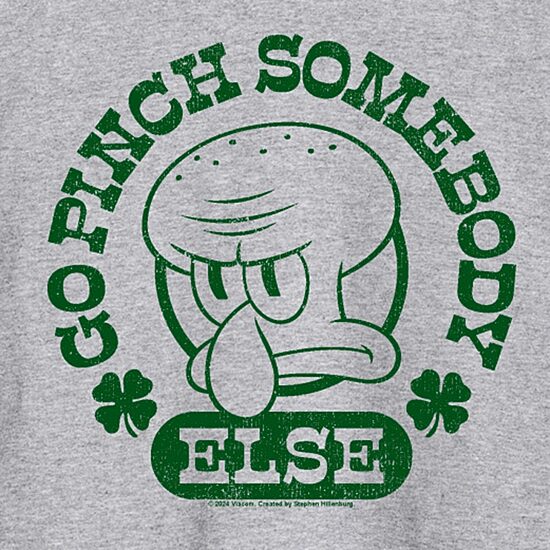Mens Long Sleeve Spongebob St. Patrick's Day Graphic T-Shirt