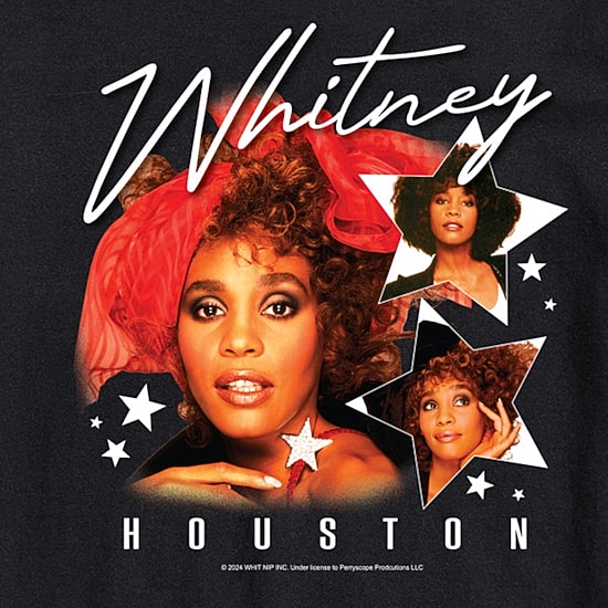 Mens Short Sleeve Whitney Houston T-Shirt
