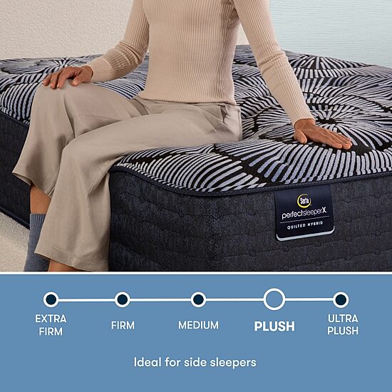 Serta Quilted Perfect Sleeper X Hybrid Excelled 14.25" Plush Tight Top - Mattress + Adjustable Base