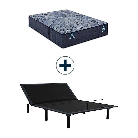 Serta Perfect Sleeper X Quilted Hybrid Excelled 13.75" Extra Firm Tight Top - Mattress + Adjustable Base