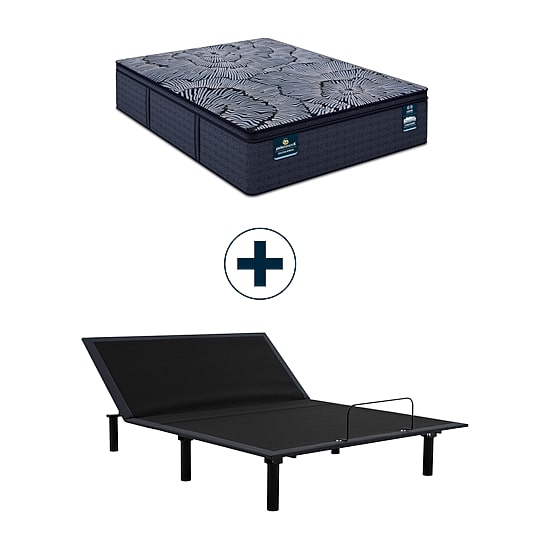 Serta Quilted Perfect Sleeper X Hybrid Lexton 14.25" Medium Pillow Top - Mattress + Adjustable Base