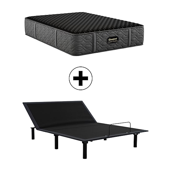Beautyrest Black Series Three 15.25" Medium Tight Top - Mattress + Adjustable Base