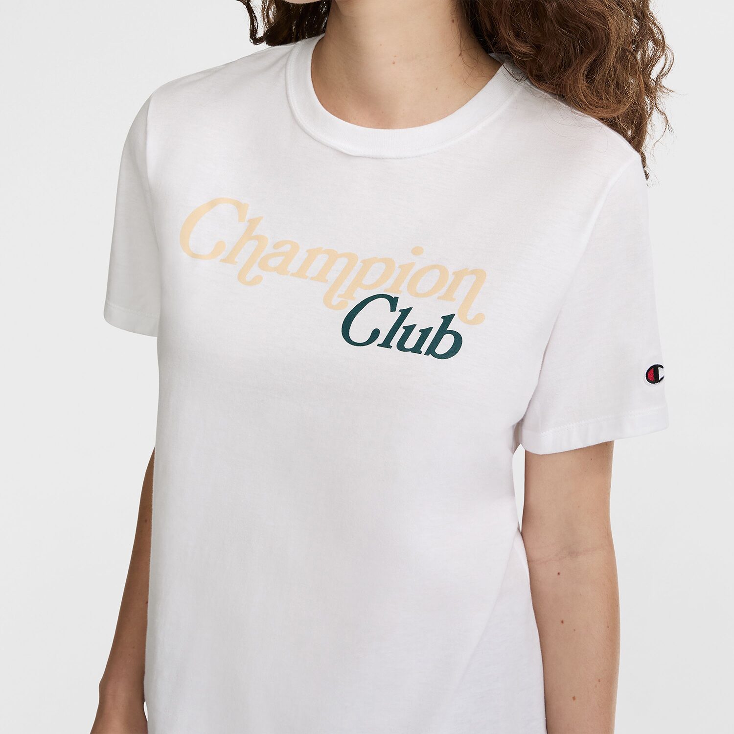 Champion Womens Crew Neck Short Sleeve Regular Fit Graphic T-Shirt