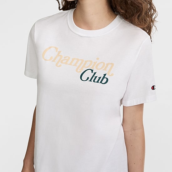 Champion Womens Crew Neck Short Sleeve Regular Fit Graphic T-Shirt