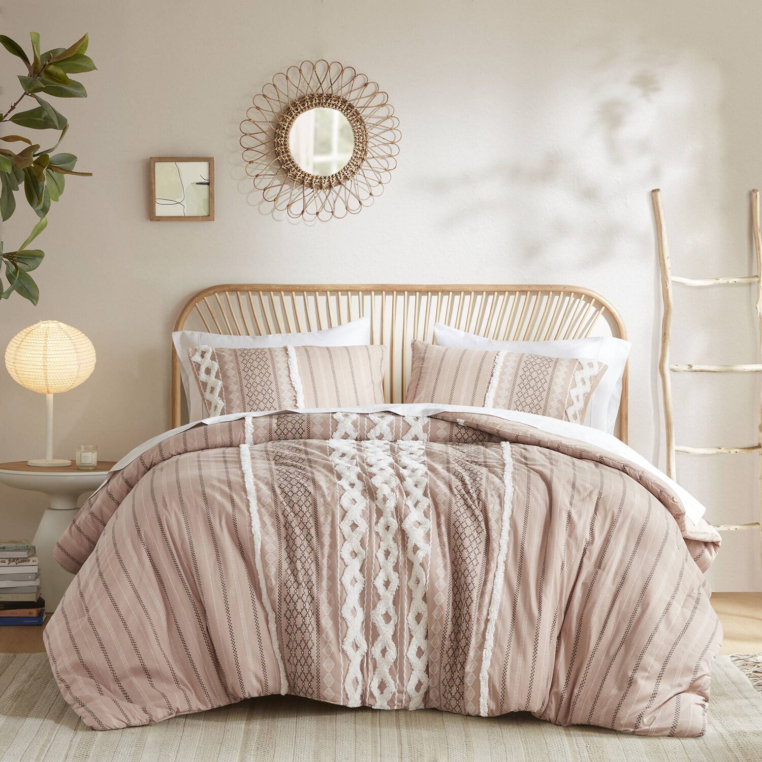 Ink+Ivy Imani Cotton Printed Comforter Set with Chenille