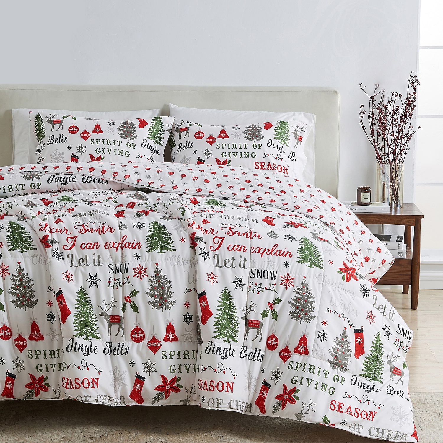 Linery Reversible Winter Lightweight Down Alternative Comforter Set