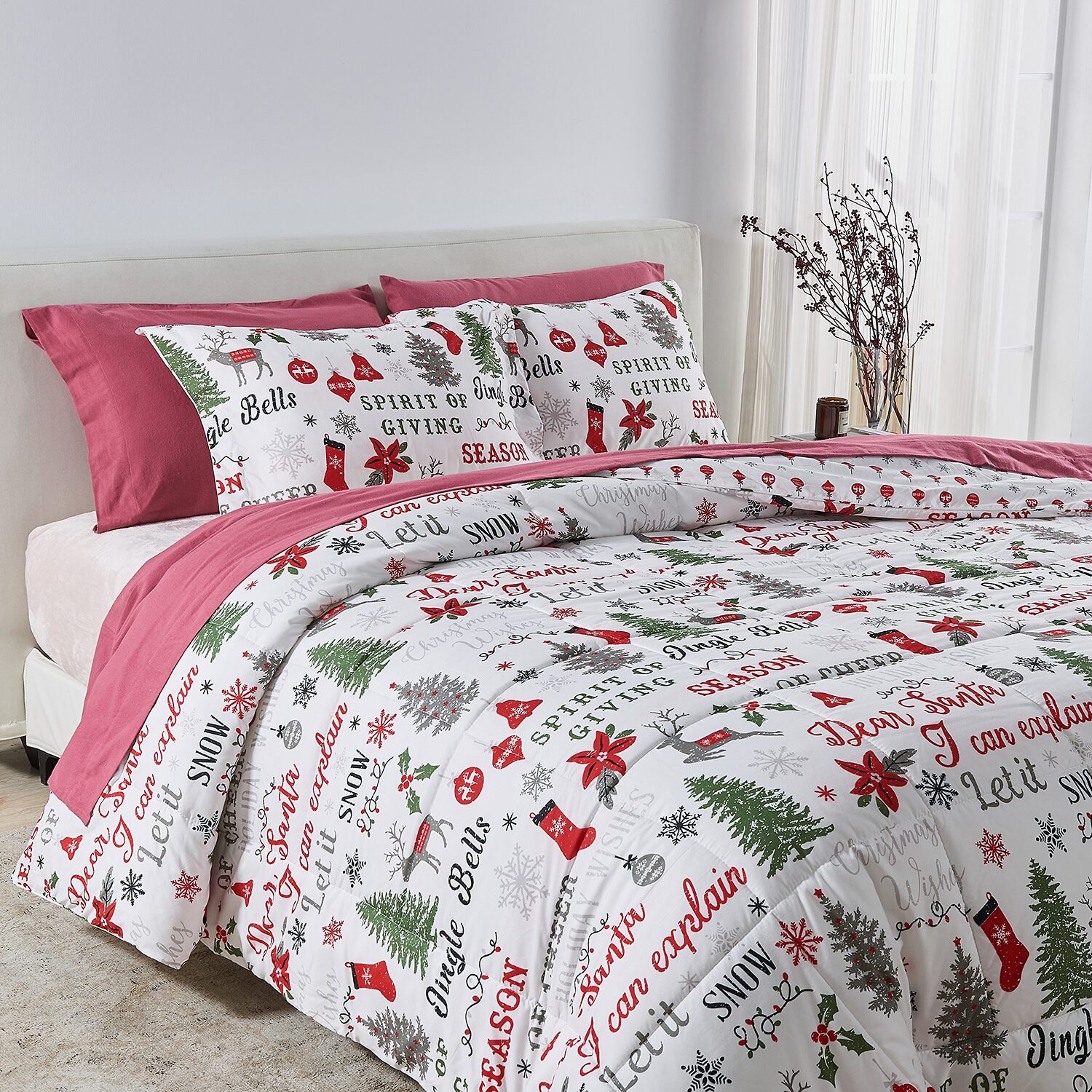 Linery Reversible Winter Lightweight Down Alternative Comforter Set