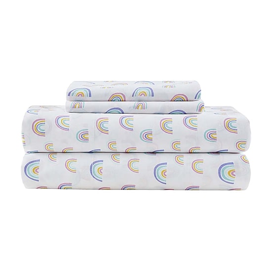 INK+IVY Kids Haisley Rainbow Stripe Complete Bedding Set with Sheets