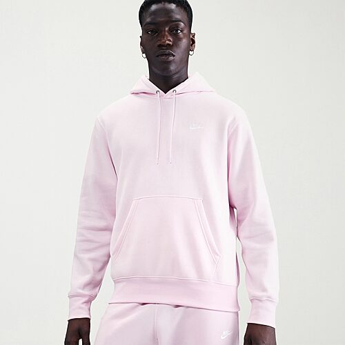 Nike Club Sweatshirt Mens Long Sleeve Active Big and Tall Hoodie, 4x-large, Pink