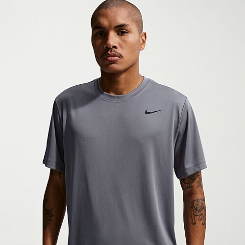 Nike Dri Fit Mens Crew Neck Short Sleeve Quick Dry Active Big and Tall T-Shirt, 3x-large Tall, Gray