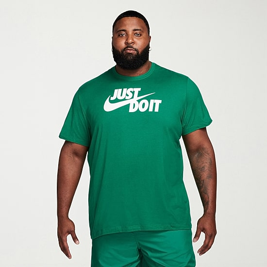 Nike Just Do It Mens Crew Neck Short Sleeve Classic Fit Big and Tall Graphic T-Shirt